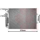 Condenseur climatisation VAN WEZEL - 43005454