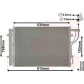 Condenseur climatisation VAN WEZEL - 83005206