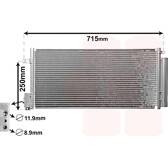 Condensator, airconditioning VAN WEZEL - 17005310