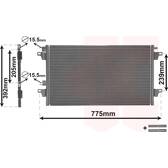 Condensor, airconditioning VAN WEZEL - 43005366