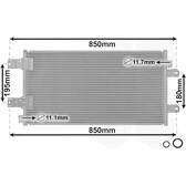 Condensor, airconditioning VAN WEZEL - 43005443