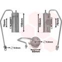 Filtro deshidratante, aire acondicionado VAN WEZEL - 3700D398