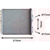 Heat Exchanger, interior heating VAN WEZEL - 13006226