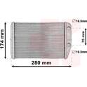 Heat Exchanger, interior heating VAN WEZEL - 17006410