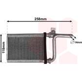 Heat Exchanger, interior heating VAN WEZEL - 32006254