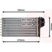 Heat Exchanger, interior heating VAN WEZEL - 40006356