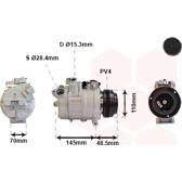Kompressor, Klimaanlage VAN WEZEL - 0600K309