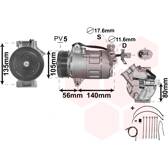 Kompressor, Klimaanlage VAN WEZEL - 3700K428