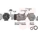 Kompressor, Klimaanlage VAN WEZEL - 3700K494
