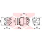 Kompressor, klimatanläggning VAN WEZEL - 0100K125