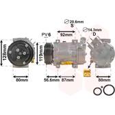 Kompressor, klimatanläggning VAN WEZEL - 0900K238