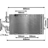 Kondensor, klimatanläggning VAN WEZEL - 37005454