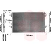Kondensor, klimatanläggning VAN WEZEL - 43005382