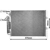 Kondensor, klimatanläggning VAN WEZEL - 43005454