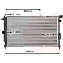 Radiador, arrefecimento do motor VAN WEZEL - 37002190