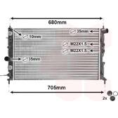 Radiador, arrefecimento do motor VAN WEZEL - 37002220
