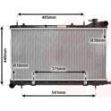 Radiador, arrefecimento do motor VAN WEZEL - 51002049