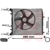 Radiador, arrefecimento do motor VAN WEZEL - 76002013