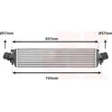Radiador de aire de admisión VAN WEZEL - 01004118