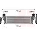 Radiador de aire de admisión VAN WEZEL - 01014700