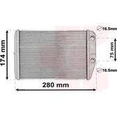 Radiador de calefacción VAN WEZEL - 17006410