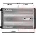 Radiador, refrigeración del motor VAN WEZEL - 26002008