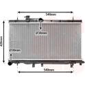 Radiador, refrigeración del motor VAN WEZEL - 51002052