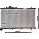 Radiador, refrigeración del motor VAN WEZEL - 51002059