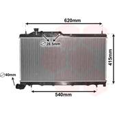 Radiador, refrigeración del motor VAN WEZEL - 51002105