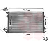 Radiador, refrigeración del motor VAN WEZEL - 58002204