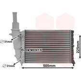 Radiateur moteur VAN WEZEL - 17002138