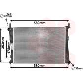 Radiateur moteur VAN WEZEL - 18002325