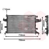 Radiateur moteur VAN WEZEL - 37002303