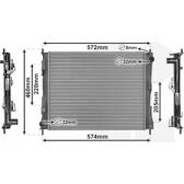 Radiateur moteur VAN WEZEL - 43002375