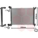Radiator, engine cooling VAN WEZEL - 06002263