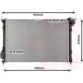 Radiatore, Raffreddamento motore VAN WEZEL - 06002307