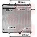 Radiatore, Raffreddamento motore VAN WEZEL - 40002384