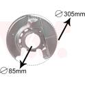 Splash Panel, brake disc VAN WEZEL - 0620372