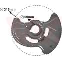 Splash Panel, brake disc VAN WEZEL - 3032371