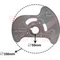 Splash Panel, brake disc VAN WEZEL - 3091372