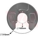 Splash Panel, brake disc VAN WEZEL - 5878374