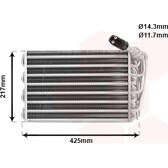 Verdampfer, Klimaanlage VAN WEZEL - 4000V010