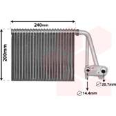 Verdampfer, Klimaanlage VAN WEZEL - 4300V566