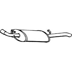 Silencieux arrière WALKER - 14532