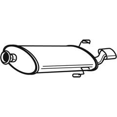 Silencieux arrière WALKER - 21093