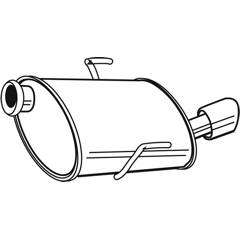 Silencieux arrière WALKER - 21475