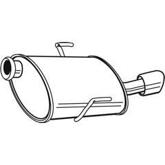 Silencieux arrière WALKER - 22298