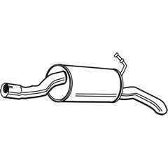 Silencieux arrière WALKER - 22655