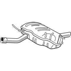 Silencieux arrière WALKER - 22723