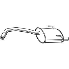 Silencieux arrière WALKER - 22725